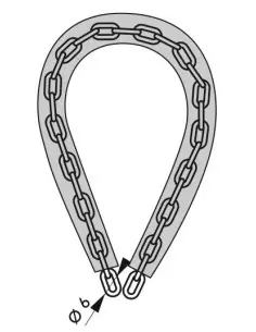 Chaine gainée pvc Ø 6 longeur 0,60 m 2