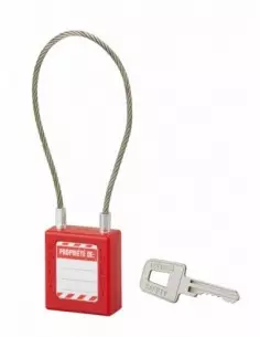 Cadenas à clé 40 mm câble acier Ø 3 x 240 mm - 1 clé 2