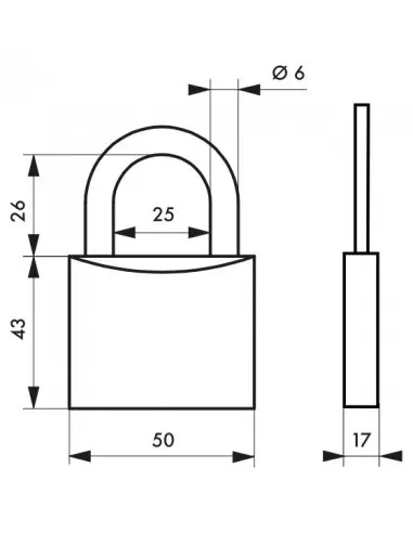 Cadenas à clé BLUE adventure 50 mm Cadenas à clé BLUE adventure 50 mm