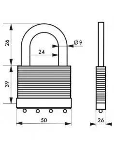 Cadenas à clé GREEN adventure 50 mm 2