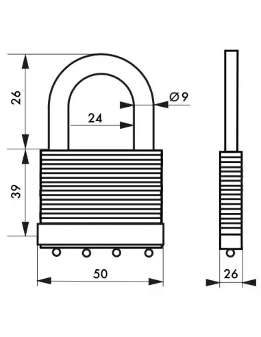 Cadenas à clé GREEN adventure 50 mm Cadenas à clé GREEN adventure 50 mm
