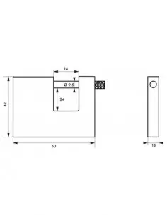 Cadenas à clé LAND 50 mm 2