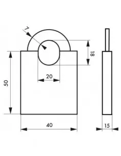 Cadenas à clé MARINOX 40 mm 2