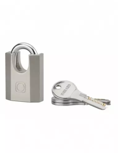 Cadenas à clé OCTO-P 40mm anse protégée acier 3 clés Cadenas à clé OCTO-P 40mm anse protégée acier 3 clés