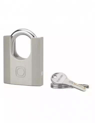 Cadenas à clé OCTO-P 70mm anse protégée acier 3 clés Cadenas à clé OCTO-P 70mm anse protégée acier 3 clés