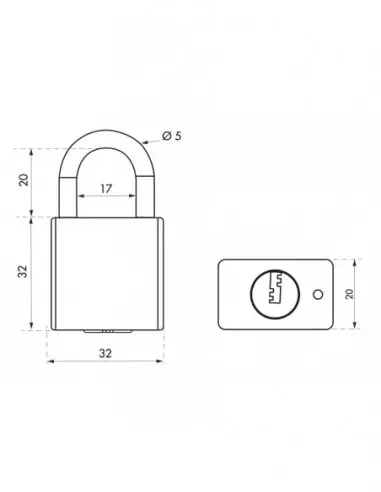 Cadenas à clé RINOX 30mm anse inox 4 clés Cadenas à clé RINOX 30mm anse inox 4 clés