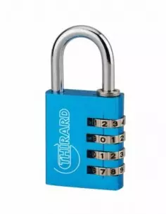 Cadenas à clé TYPE 1 aluminium code 40 mm bleu