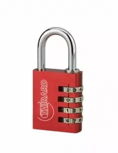 Cadenas à clé TYPE 1 aluminium code 40 mm rouge