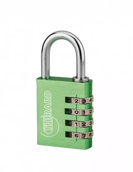 Cadenas à clé TYPE 1 aluminium code 40 mm vert