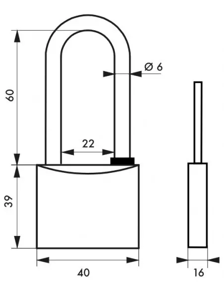 MACH 3 - 40 mm anse 1/2 haute