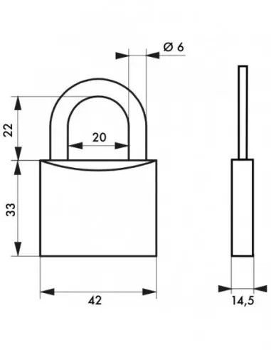 Cadenas à clé COLOR 40 mm couleurs assorties Cadenas à clé COLOR 40 mm couleurs assorties