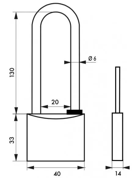 TYPE 1 - 40 mm anse haute