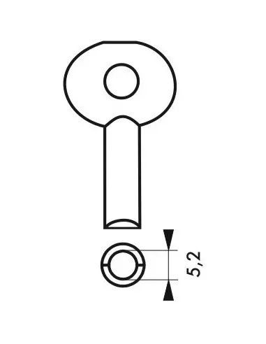 Clé pour cadenas demi-lune Clé pour cadenas demi-lune