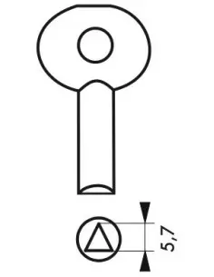 Clé pour cadenas triangulaire 5 mm 2