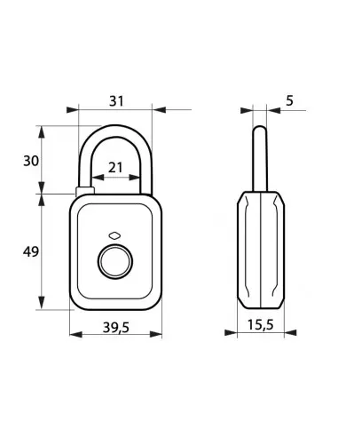 Cadenas électronique DIGITAL COLOR rouge Cadenas électronique DIGITAL COLOR rouge