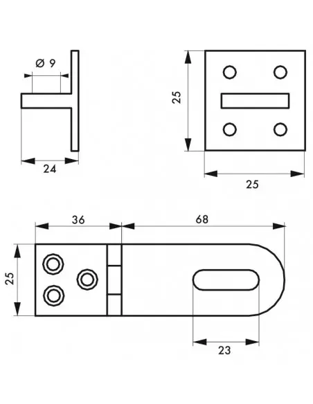 Porte-cadenas laiton