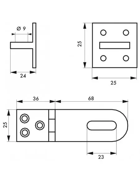 Porte-cadenas laiton chromé