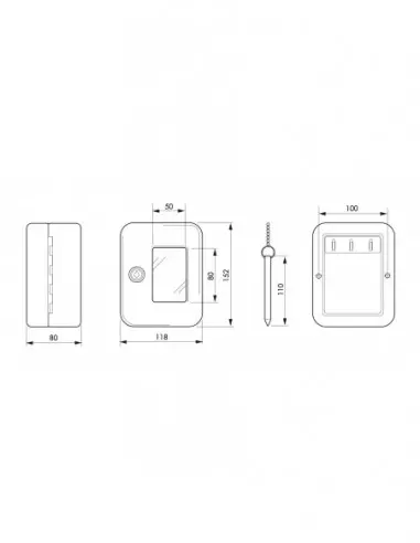 Boite à clé de secours murale - 2 clés - 152 x 118 x 80 mm Boite à clé de secours murale - 2 clés - 152 x 118 x 80 mm