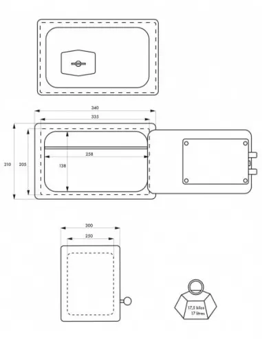 Coffre-fort FRONTENAC 2 - 2 pênes Coffre-fort FRONTENAC 2 - 2 pênes