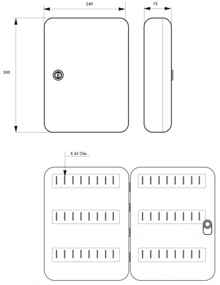 Boîte à clés KIBOX 2 - 45 clés
