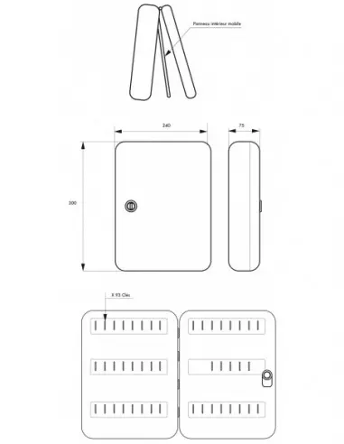 Boîte à clés KIBOX 3 - 93 clés Boîte à clés KIBOX 3 - 93 clés