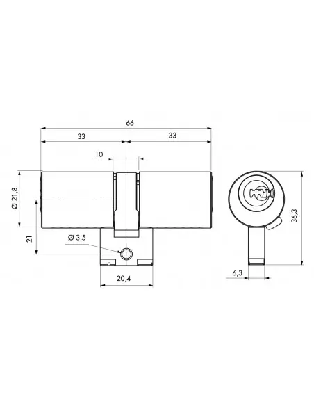 Cylindre 33 x 33 mm