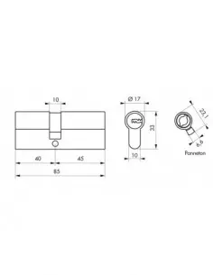 Cylindre 40 x 45 mm 2
