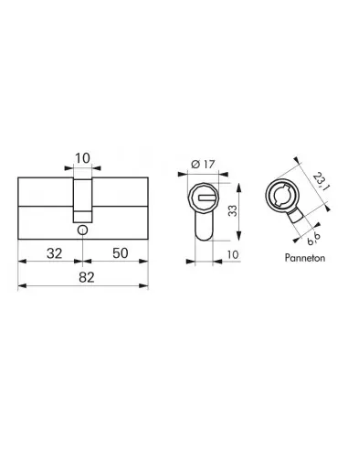 Cylindre federal s - 32x50mm sn 5 clés Cylindre federal s - 32x50mm sn 5 clés
