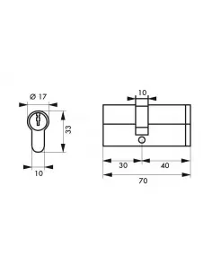 Cylindre profile hg5+ 30x40 nick 3cl 2
