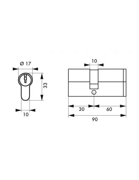 Cylindre profile hg5+ 30x60 nick 3cl