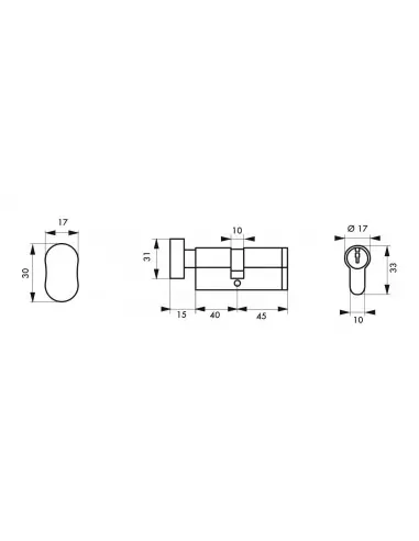 Cylindre profile hg5+ 40btx45 nick 3cl Cylindre profile hg5+ 40btx45 nick 3cl