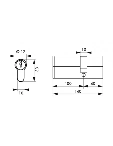 Cylindre profile hg5+ 40x100 nick 3cl