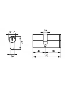 Cylindre profile hg5+ 40x110 nick 3cl 2