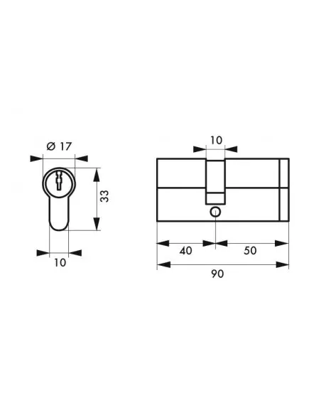 Cylindre profile hg5+ 40x50 nick 3cl