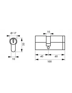 Cylindre profile hg5+ 40x60 nick 3cl 2