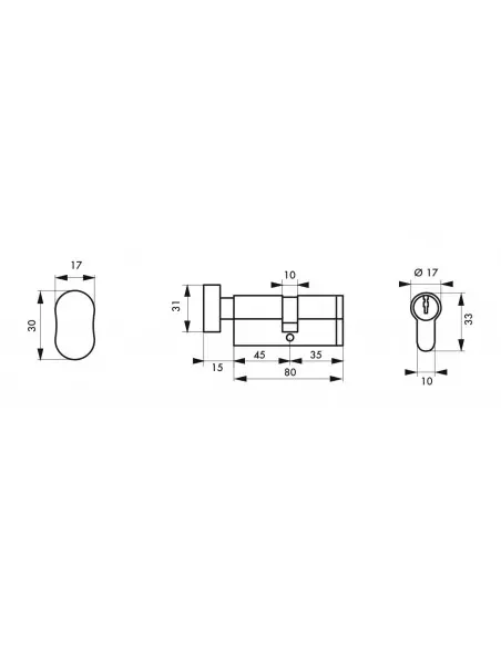 Cylindre profile hg5+ 45btx35 nick 3cl