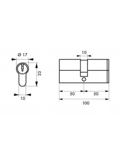 Cylindre profile hg5+ 50x50 nick 3cl 2