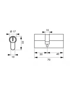 Cylindre hg5+ 30x40mm 5 clé 2