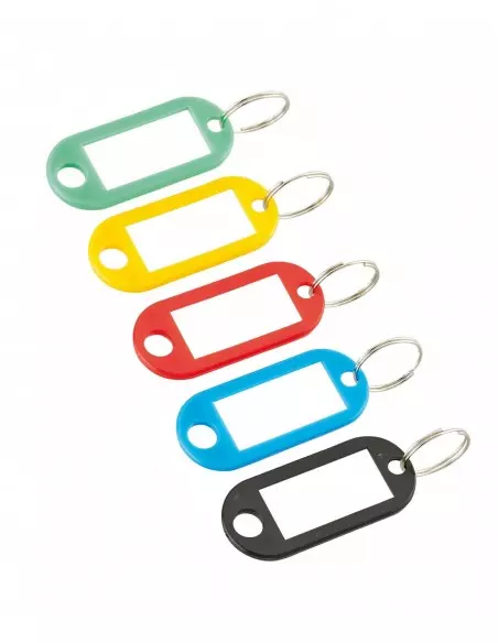 Anneau porte-étiquette couleurs assorties (2 pèces sous coque)