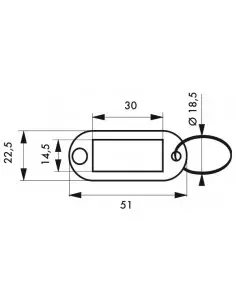Anneau porte-étiquette couleurs assorties (2 pèces sous coque) 2