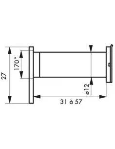 Judas 170° avec plaque d'identité chromé 2