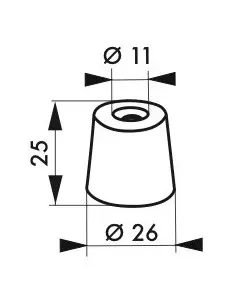 Embout pour arret de porte 150 mm 2