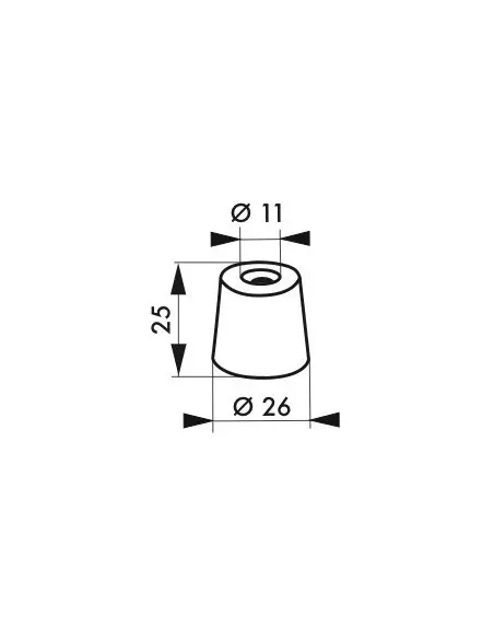 Embout pour arret de porte 150 mm