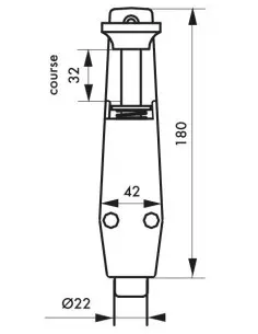Arret de porte 180 mm laqué blanc 2