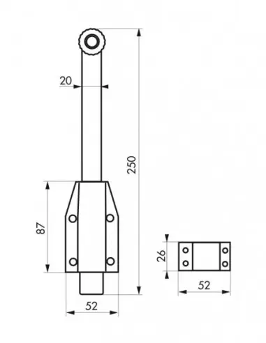 Verrou a plaquer 250 mm Verrou a plaquer 250 mm