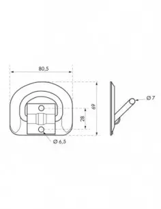 Lot de 2 anneaux d'arrimage Ø7mm 2