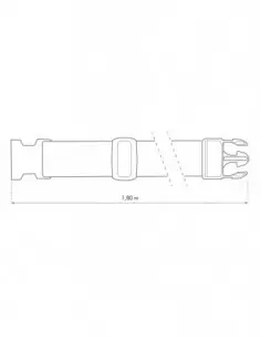 Lot de 2 sangles à bagage 1,80m à boucle clip fermeturte rapide 2