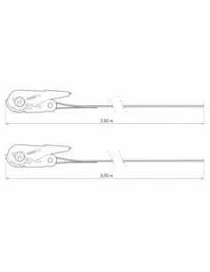 Lot de 4 sangles à cliquet largeur 25mm (2x3m + 2x5m) 2
