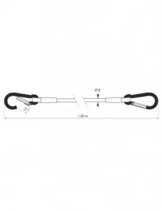 Sandow Ø8mm x 80cm à mousqueton 2