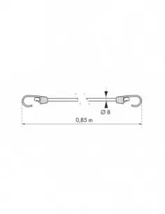 Sandow pieuvre Ø8mm x 80cm à crochet 2
